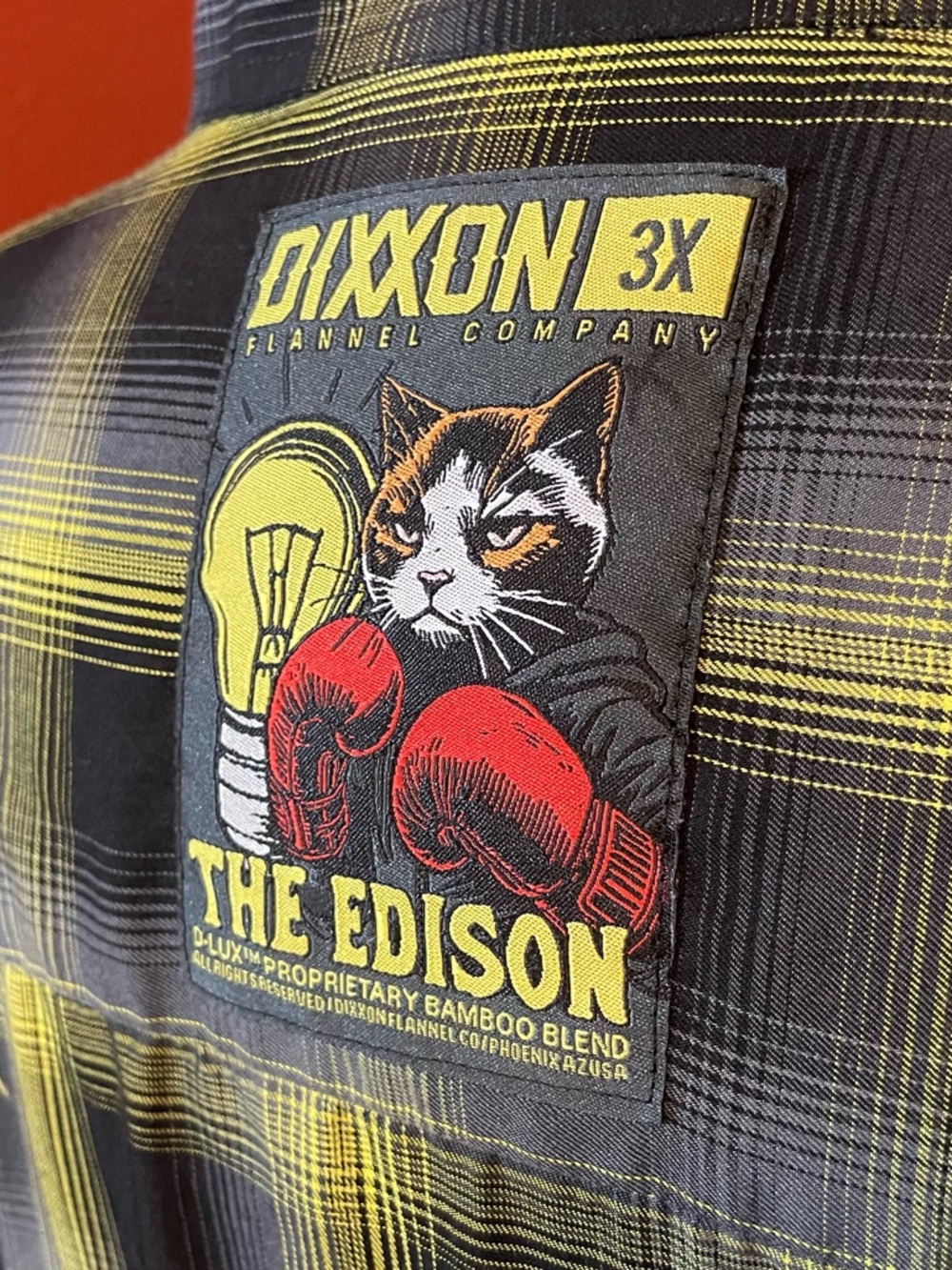 DIXXON Black and Yellow Plaid Short Sleeve Button-Down Shirt - Picture 2 of 4